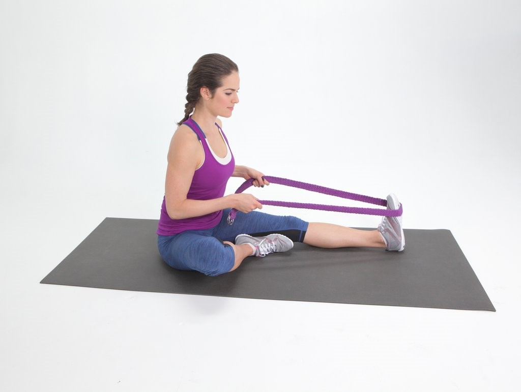 Calf and Plantar fascia Stretching using theraband